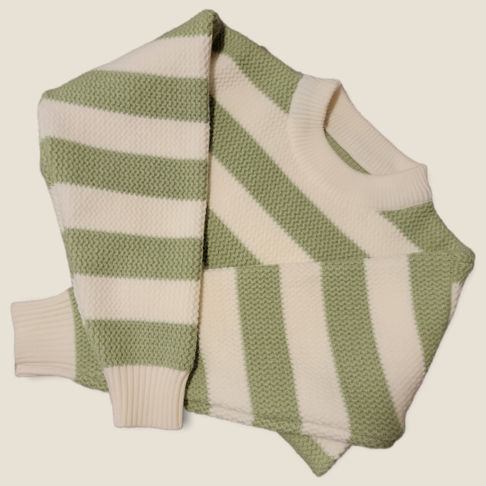 SHEIN Crew Neck Striped Super Soft Sweater, Girls 6